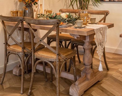 Chaise à manger en bois de pin pour meubles de design unique Cuisine Restaurant Table pliante