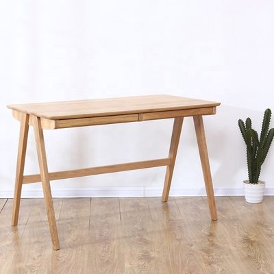 Bureau d'étude scandinave moderne à deux tiroirs en couleur noire ou naturelle pour les meubles de salle à manger