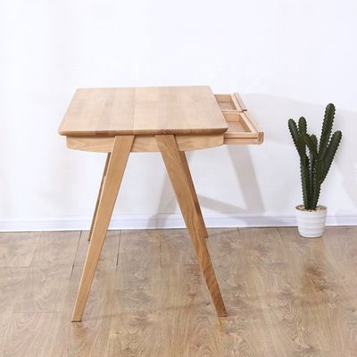 Bureau d'étude scandinave moderne à deux tiroirs en couleur noire ou naturelle pour les meubles de salle à manger