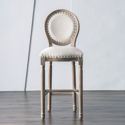 Chaise haute en bois pour meubles de bar W49.5*D49*H99.5CM