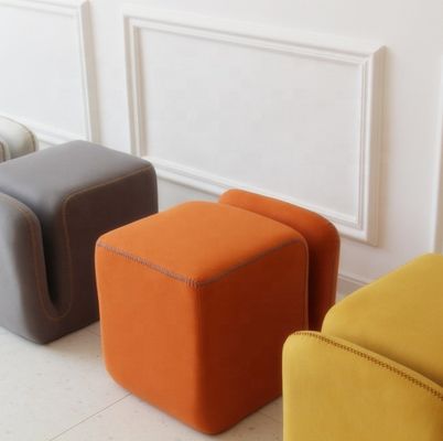 Accueil Meubles Tabouret ottoman avec couverture en tissu Service OEM accepté Économie d'espace Conception polyvalente
