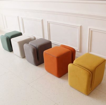 Accueil Meubles Tabouret ottoman avec couverture en tissu Service OEM accepté Économie d'espace Conception polyvalente