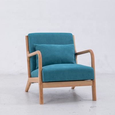 Emballage du courrier cadre en bois massif siège en tissu confortable fauteuil sofá simple paresseux pour des nuits confortables