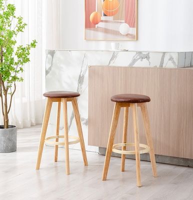 Meubles commerciaux Moderne design en bois massif Tabouret de bar Chaise haute pour bar