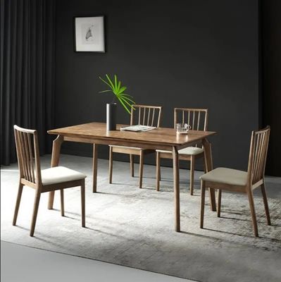 Design contemporain Chaise à manger rembourré à dos haut en bois de cendres pour restaurant et hôtel