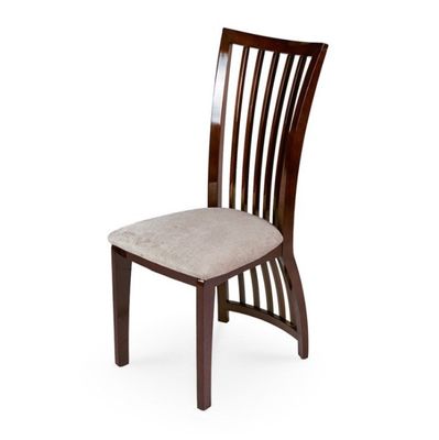 Meubles de salle à manger Chaises à dos haut avec cadre en bois et revêtement en tissu de style nordique