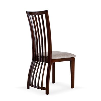 Meubles de salle à manger Chaises à dos haut avec cadre en bois et revêtement en tissu de style nordique