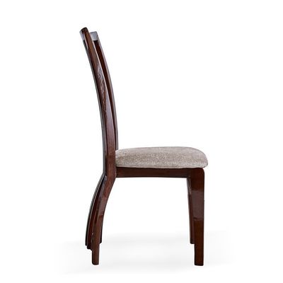 Meubles de salle à manger Chaises à dos haut avec cadre en bois et revêtement en tissu de style nordique