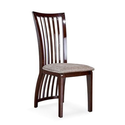 Meubles de salle à manger Chaises à dos haut avec cadre en bois et revêtement en tissu de style nordique