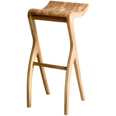 Chaise haute Tabouret de bar Tabouret de bar Tabouret en bois massif L-59