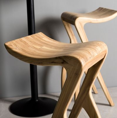 Chaise haute Tabouret de bar Tabouret de bar Tabouret en bois massif L-59