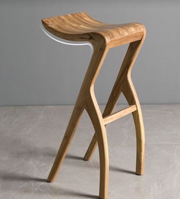 Chaise haute Tabouret de bar Tabouret de bar Tabouret en bois massif L-59