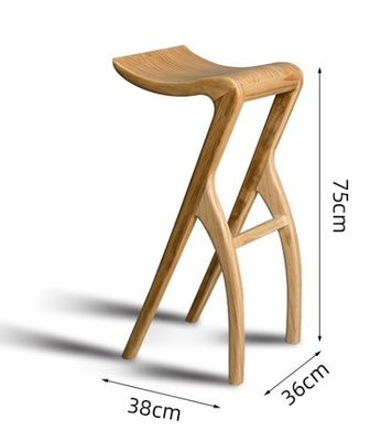 Chaise haute Tabouret de bar Tabouret de bar Tabouret en bois massif L-59