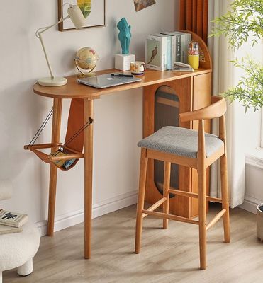 Chaise haute en bois massif pour pub café W41*D44*96CM Meubles commerciaux