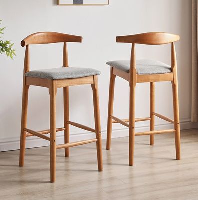 Chaise haute en bois massif pour pub café W41*D44*96CM Meubles commerciaux