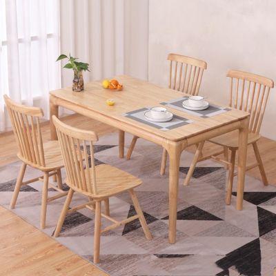 LL-A02 Table à manger en bois massif de style nordique moderne