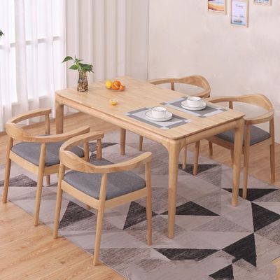 LL-A02 Table à manger en bois massif de style nordique moderne