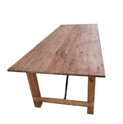 Matériau de couverture bois massif design classique pliable ferme salle à manger table de mariage avec couverture en bois et fonction de pliage
