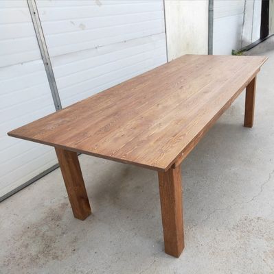 Matériau de couverture bois massif design classique pliable ferme salle à manger table de mariage avec couverture en bois et fonction de pliage