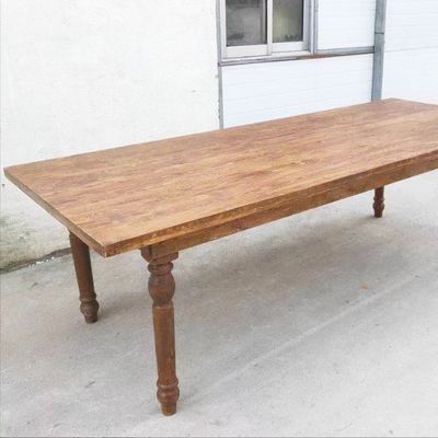 Matériau de couverture bois massif design classique pliable ferme salle à manger table de mariage avec couverture en bois et fonction de pliage