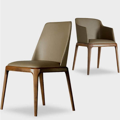 Chaise à manger en bois massif en teck pour meubles de cafés et de restaurants