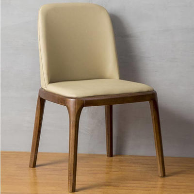 Chaise à manger en bois massif en teck pour meubles de cafés et de restaurants