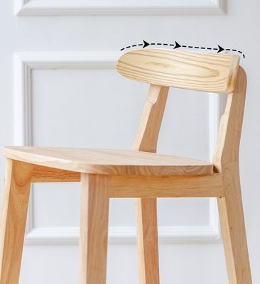 Chaise haute de style vintage Tabouret de bar avec matériau en bois massif LL-C34