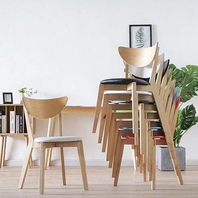 En bois massif ancien sculpté à dos haut en bouleau courbé Chaises à manger pour café