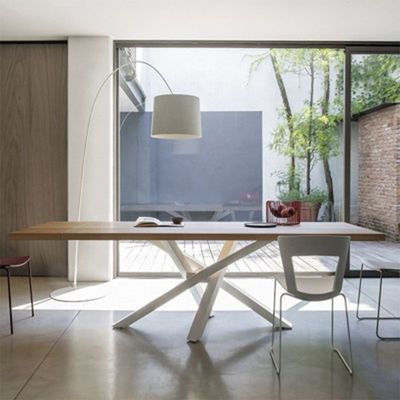 Table à manger en bois de design moderne pour les meubles de maison