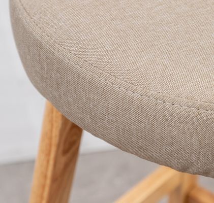 Design moderne couleur naturelle détachable haut dos bar en bois massif tabouret pour pub