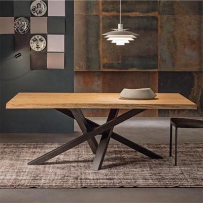 Table à manger en bois de design moderne pour les meubles de maison