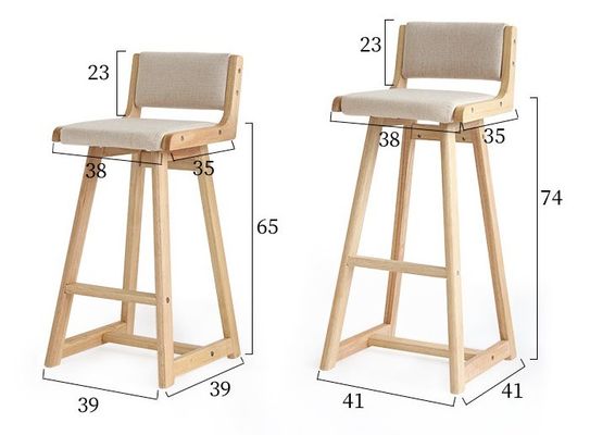 Couleur naturelle étagère détachable vintage rembourrée en bois massif pour pub
