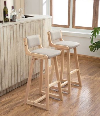 Couleur naturelle étagère détachable vintage rembourrée en bois massif pour pub