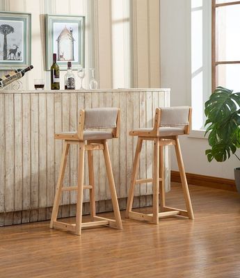 Couleur naturelle étagère détachable vintage rembourrée en bois massif pour pub