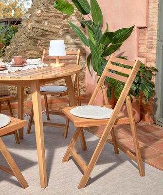 Chaise en bois pliable solide pour hôtel et restaurant Nordic Design