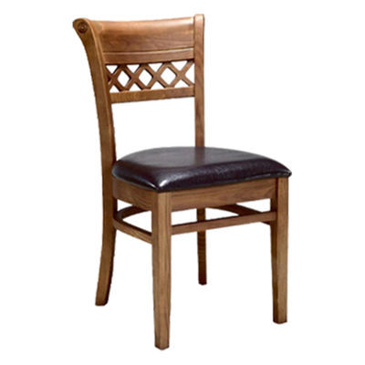 Chaise en bois pour salle à manger d'hôtel en bois massif
