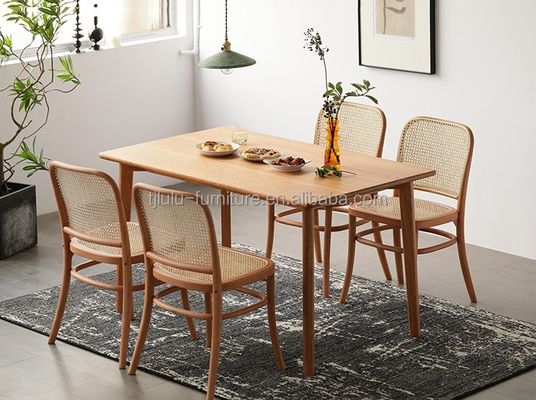 Meubles de salle à manger dossier en rotin de bois fauteuil en rotin de loisirs pour intérieur nordique jardin moderne restaurant meubles de café