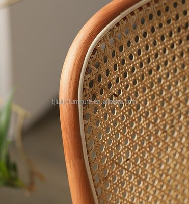 Meubles de salle à manger dossier en rotin de bois fauteuil en rotin de loisirs pour intérieur nordique jardin moderne restaurant meubles de café