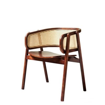Chaise de salle à manger en rotin de bois moderne avec un matériau bon et écologique