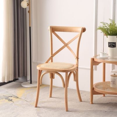 Chaise de mariage en bois massif à dos croisé