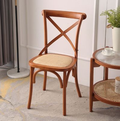 Chaise de mariage en bois massif à dos croisé