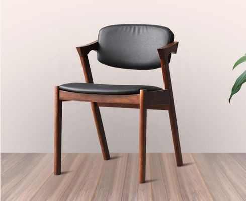 Accueil Meubles de style nordique en forme de Z en chêne en bois Pu/ en tissu Chaise de salle à manger rembourrée avec service OEM Accepté Général
