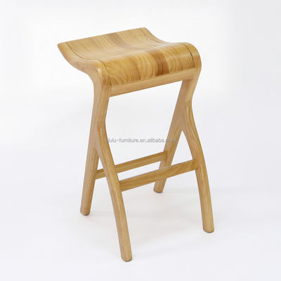 Conception personnalisée Tabouret de bar en bois massif vintage W35*D43.5*66.5CM pour salon haut Chaise à manger en bois