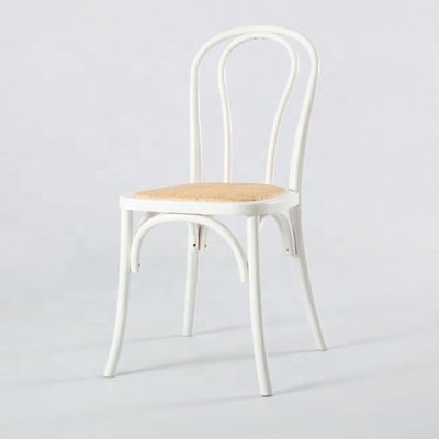 Matériau chinois d'acajou et de rotin Meubles de maison nordiques Charpente en bois Chaise à manger de banquet avec bois massif empilable