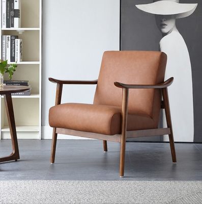 Limite de poids de 200 kg Chaise de bras de loisirs en bois moderne de haute qualité pour le salon Sofa salon en marron/gris/jaune/noir