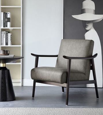Limite de poids de 200 kg Chaise de bras de loisirs en bois moderne de haute qualité pour le salon Sofa salon en marron/gris/jaune/noir