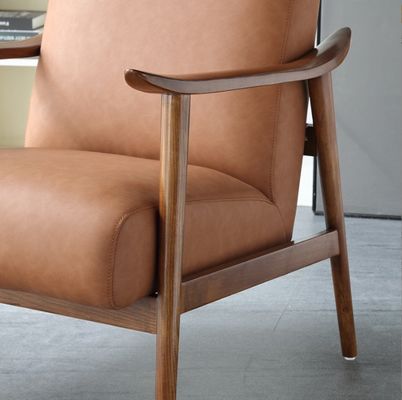 Limite de poids de 200 kg Chaise de bras de loisirs en bois moderne de haute qualité pour le salon Sofa salon en marron/gris/jaune/noir
