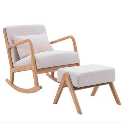 Chaise de salon fournisseur direct de style nordique européen en bois massif chaise basculante en bois avec spécifique inclus