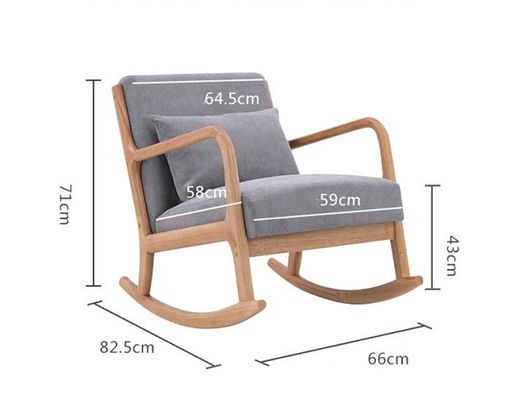 Chaise de salon fournisseur direct de style nordique européen en bois massif chaise basculante en bois avec spécifique inclus