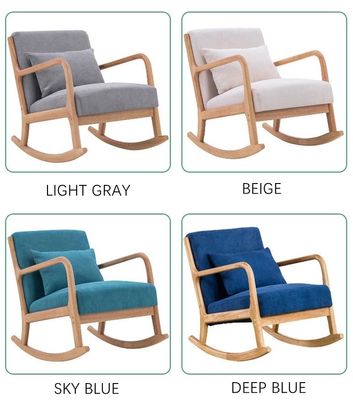 Chaise de salon fournisseur direct de style nordique européen en bois massif chaise basculante en bois avec spécifique inclus